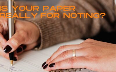 Is your paper really for noting?